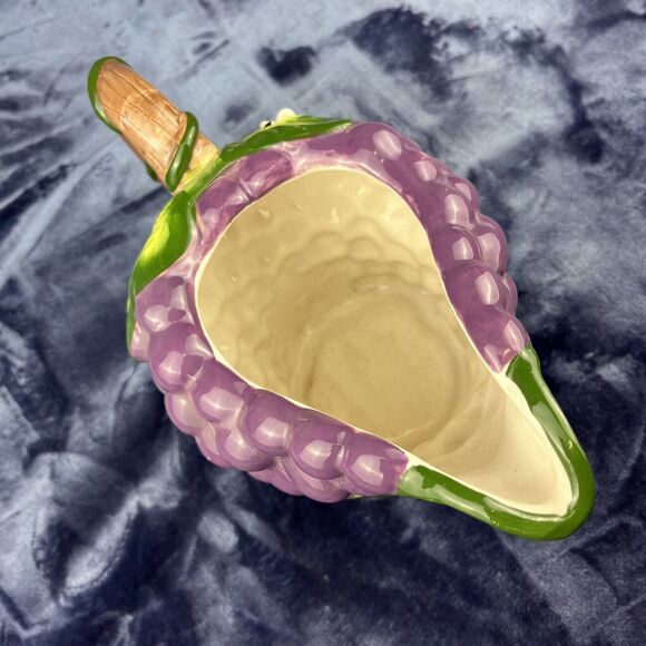 Vintage Grape Pitcher Martha Stewart Collection For Macys Ceramic 8" T x 11" W - Picture 6 of 9